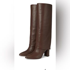 Marc Fisher Brown Leather Knee-High Boots